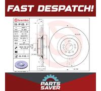 Brake Disc Single Vented Front 375mm 09.R105.11 Brembo 1644210612 Quality