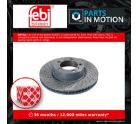 Brake Disc Single Vented Front Left 330mm 108215 Febi 99735140100 99735140101