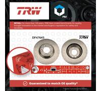 Brake Disc Single Vented fits PORSCHE CAYENNE 92A 3.0D Front Left 2010 on 350mm