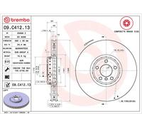Brake Disc Single Vented Front Left 385mm 09.C412.13 Brembo 34116782067 Quality