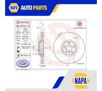 Brake Disc Single Vented Front Left 385mm 09.C412.13 Brembo 34116782067 Quality