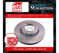 Brake Disc Single Vented Front Right 318mm 44094 Febi 99635140600 99635140601