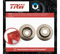 Brake Disc Single Vented fits VW TOUAREG 7P 3.0 Front Right 10 to 18 330mm TRW