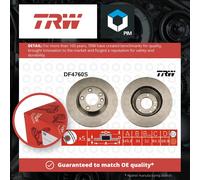 Brake Disc Single Vented fits AUDI Q7 4L 4.2D Front Right 07 to 15 350mm TRW New
