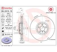Brake Disc Single Vented Front Right 385mm 09.C413.13 Brembo 34116782068 Quality