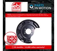 Brake Disc Splash Panel fits HYUNDAI ACCENT RB 1.4 Rear Right 2010 on Guard Febi