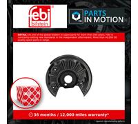 Brake Disc Splash Panel fits SEAT LEON 1.0 Rear Left 2015 on Guard Plate Febi