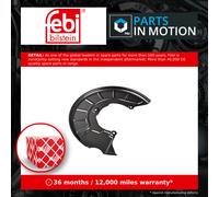Brake Disc Splash Panel fits SKODA YETI 5L Front Left 09 to 17 Guard Plate Febi