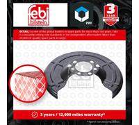Brake Disc Splash Panel fits OPEL ASTRA G, H, L35 Rear 1998 on Guard Plate Febi