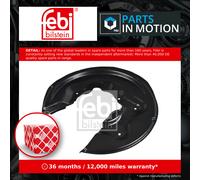 Brake Disc Splash Panel fits VW PASSAT Rear Left 2.0 3.2 3.6 2.0D 05 to 14 Guard