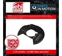 Brake Disc Splash Panel Front Left 174924 Febi Guard Plate 34113411871 Quality