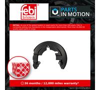 Brake Disc Splash Panel Front Left 197161 Febi Guard Plate 1750801 Quality New