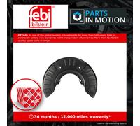 Brake Disc Splash Panel Front Left or Right 186151 Febi Guard Plate A6363320088
