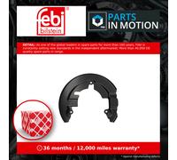 Brake Disc Splash Panel Front Right 197162 Febi Guard Plate 1750802 Quality New