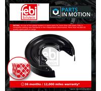 Brake Disc Splash Panel fits VW TRANSPORTER Mk4 1.9D Rear 92 to 03 ABL Guard New