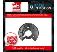 Brake Disc Splash Panel Rear Left 185935 Febi Guard Plate 34216762863 Quality