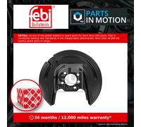 Brake Disc Splash Panel Rear Left 197436 Febi Guard Plate 5Q0615611P Quality New