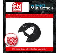 Brake Disc Splash Panel Rear Right 174965 Febi Guard Plate 34216750386 Quality