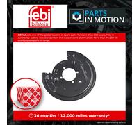Brake Disc Splash Panel Rear Right 186133 Febi Guard Plate 4650305010 Quality