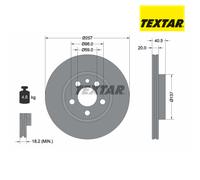 Brake Disc TEXTAR 92088003 For CITROËN, FIAT, PEUGEOT (1 pcs)