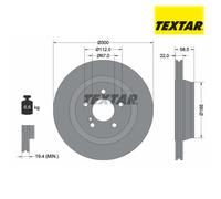 Brake Disc TEXTAR 92099503 For MERCEDES-BENZ (1 pcs)
