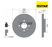 Brake Disc TEXTAR 92110300 For HONDA (1 pcs)