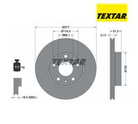 Brake Disc TEXTAR 92115703 For LAND ROVER (1 pcs)