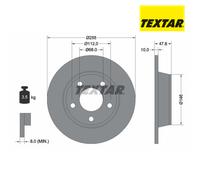 Brake Disc TEXTAR 92117303 For AUDI (1 pcs)