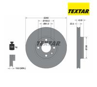 Brake Disc TEXTAR 92119203 For DACIA, RENAULT, NISSAN, LADA (1 pcs)