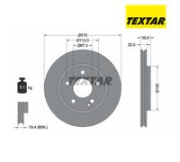 Brake Disc TEXTAR 92124503 For MERCEDES-BENZ (1 pcs)