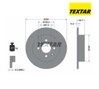 Brake Disc TEXTAR 92125300 For MG (1 pcs)