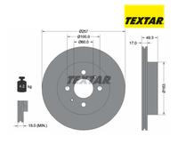 Brake Disc TEXTAR 92131200 For SUZUKI (1 pcs)