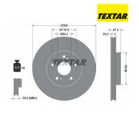 Brake Disc TEXTAR 92140903 For HONDA (1 pcs)