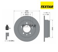 Brake Disc TEXTAR 92161703 For KIA, HYUNDAI (1 pcs)