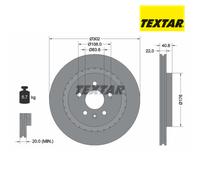 Brake Disc TEXTAR 92168305 For VOLVO (1 pcs)