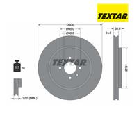 Brake Disc TEXTAR 92170203 For MG (1 pcs)