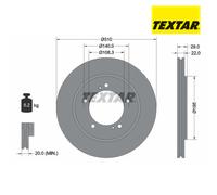 Brake Disc TEXTAR 92170503 For SUZUKI (1 pcs)