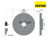 Brake Disc TEXTAR 92174005 For RENAULT (1 pcs)