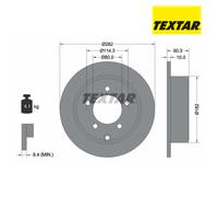 Brake Disc TEXTAR 92202903 For DODGE, CHRYSLER, JEEP (1 pcs)