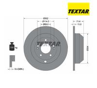 Brake Disc TEXTAR 92223403 For KIA, HYUNDAI (1 pcs)