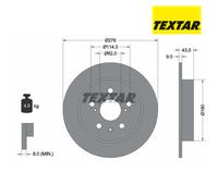 Brake Disc TEXTAR 92225303 For SUZUKI, FIAT (1 pcs)