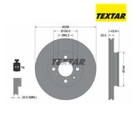 Brake Disc TEXTAR 92237903 For KIA, HYUNDAI