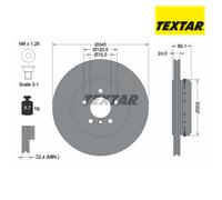 Brake Disc TEXTAR 92253925 For BMW