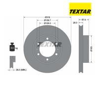 Brake Disc TEXTAR 92274903 For TOYOTA (1 pcs)