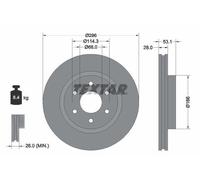 TEXTAR 92285803 Brake disc