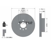Brake Disc TEXTAR 92288403 for MAN VW