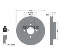 Brake Disc TEXTAR 92309403 for SUZUKI