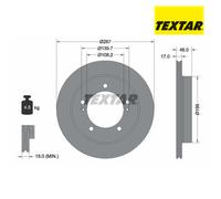 TEXTAR 92314103 Brake disc