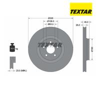 Brake Disc TEXTAR 92317805 For FORD (1 pcs)
