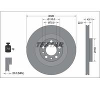 Brake Disc TEXTAR 92337803 for ALFA ROMEO